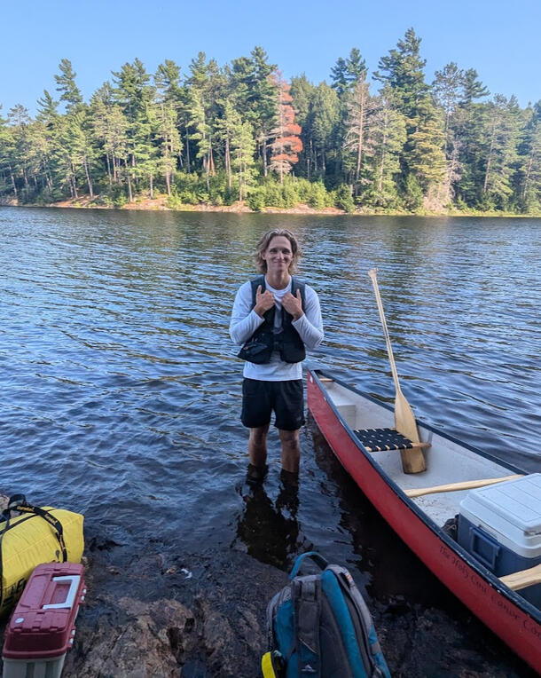 Portaging, Balsam Lake, Killarney Park