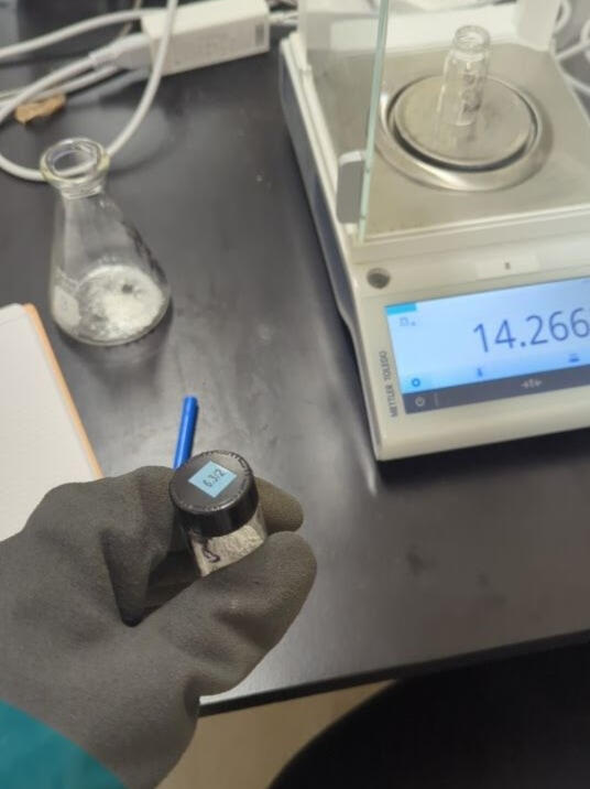 Testing CaCO₃ levels in a crude sample